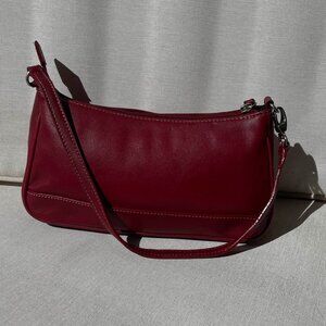 Red Leather Shoulder Bag